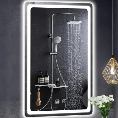 Artmu® Espejos Inteligente Decorativos Modernos Con Luz Led 40 Cm X 60 Cm Rectangular Touch Antivaho 3 Modos Color Del | Envío gratis