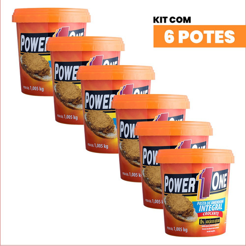 Kit 6 Power1one 1,005kg Crocante Integral