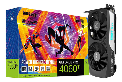 Zotac Geforce Rtx 4060 Ti Twin Edge Oc 8gb Gddr6 Spider Man