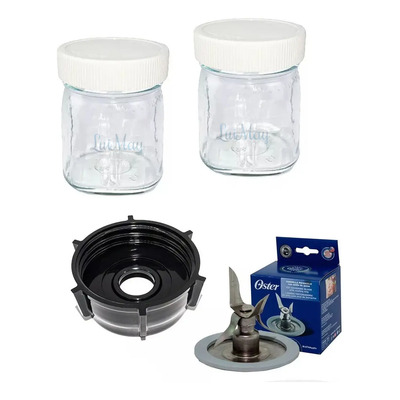 Vasos De Vidrio Oster Mini 230ml  Para Papillas Con Cuchilla | Envío gratis