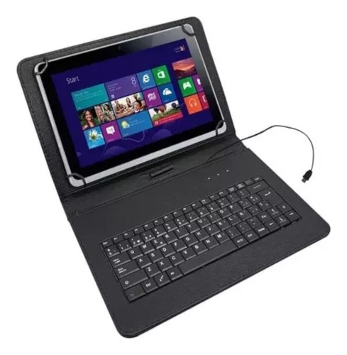 Funda Para Tablet Samsung A7 Lite 8.7 Teclado + Vidrio Templ