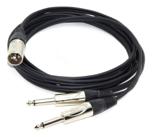  Cable  Canon Xlr Macho Balanceado A 2 Plug 6,5mm Mono 9 Mts