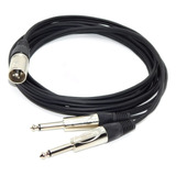  Cable  Canon Xlr Macho Balanceado A 2 Plug 6,5mm Mono 9 Mts