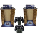 Kit 2 Porta 11 Jogos Hl + Suporte Controle 22x16,3x29,4 Mdf