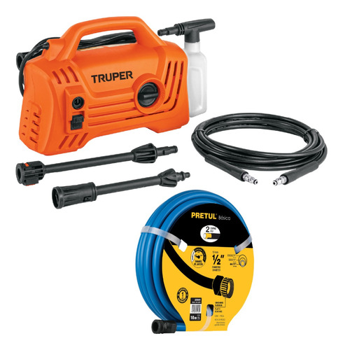 Kit Hidrolavadora Eléctrica Compacta 1600psi+mangera 102795