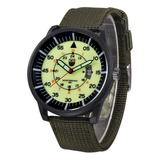 Reloj De Pulsera F Militar Para Hombre, Cuarzo, Esfera Negra