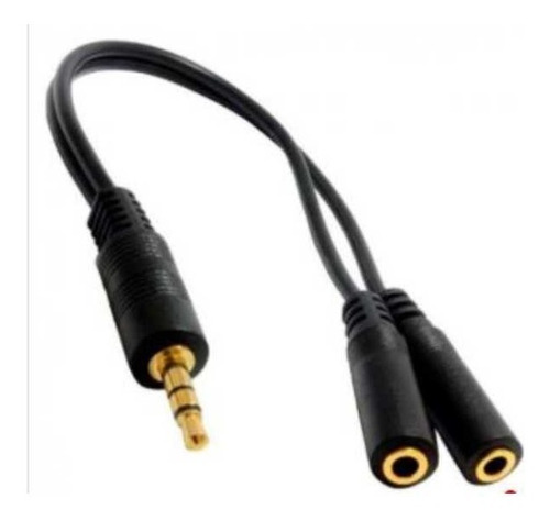 Cable Adaptador Audio Mini Plug Macho 3.5mm A 2 Jack Hembra