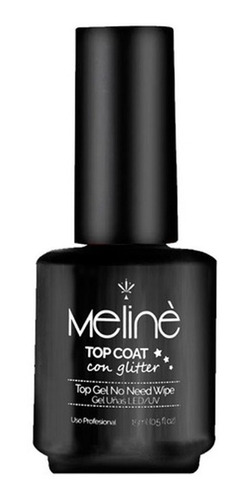 Top Coat Glitter - Esmalte Meline Semi Permanente Gel Uv/led