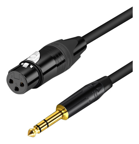 Cable Xlr Hembra A Plug 6,3mm Stereo 3 Metros