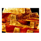 Vinilo 40x60cm Oro Lingotes Valores Gold Economia Money M1