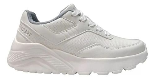 Tenis Skechers Escolar Blanco 40002 Cómodo Ligero Unisex Uno | Meses sin interés