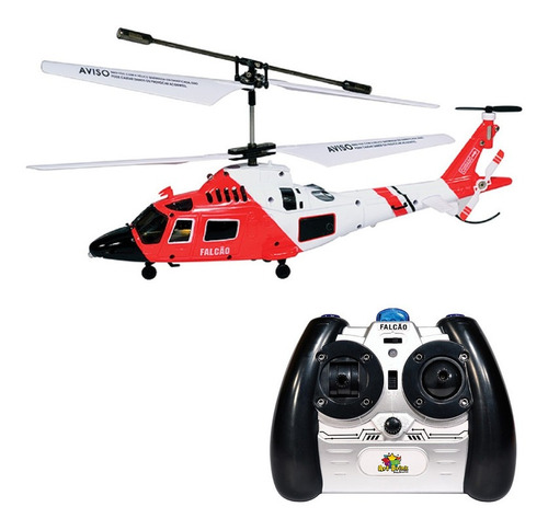 Helicóptero Falcão Controle Remoto 3 Canais Brinquedo Oferta