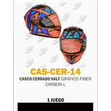 Casco Cerrado Half Talla L Gráfico Fiber