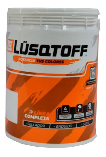 Fijador Sellador Al Agua 4 Lt Interior Exterior Lüsqtoff Color Blanco