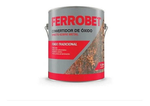  Pintura Convertidor De Oxido Ferrobet Blanco 1 Lts. 