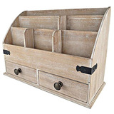 25dol Mini-hutch Organizador De Escritorio De Madera Grande