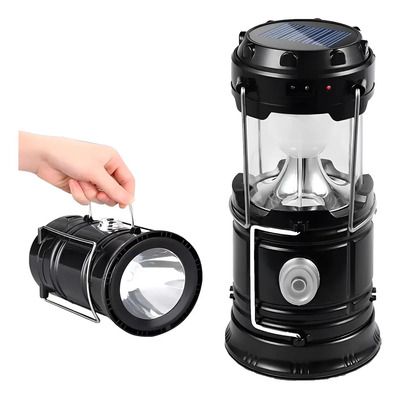 2 Piezas PACK Lámpara Linterna Faról Campismo Solar Recargable Led Exterior Power Bank De Emergencia Color Negro Marca Dosyu | MercadoLibre