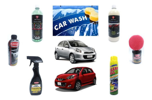 Kit De Limpieza Para Nissan March 2014 Shampoo Con Cera