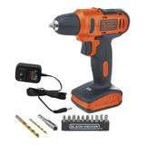 Taladro Atornillador Inalámbrico De 10mm Black+decker Ld12s 12v + Accesorio Con Caja De Cartón 110v/220v