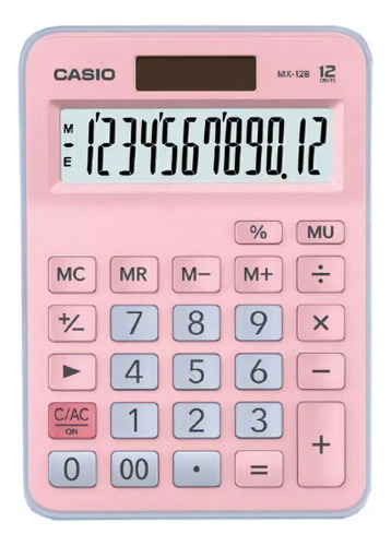 Calculadora De Escritorio De 12 Dígitos Rosa Mx-12b-pklb - Casio