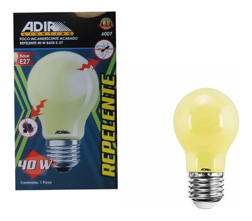 Foco Incandescente Repelente Moscas Y Mosquitos 40w Adir6007