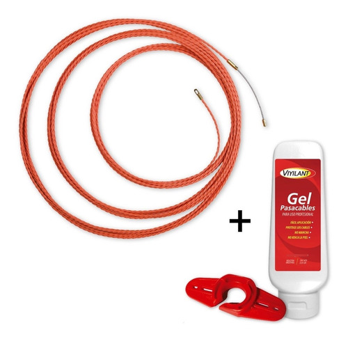 Cinta Pasacable Poliéster 4mm X 15m + Gel + Asist. Cableado