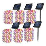 Paquete De 6 Luces De Navidad Led Con Energía Solar 6x20m 20