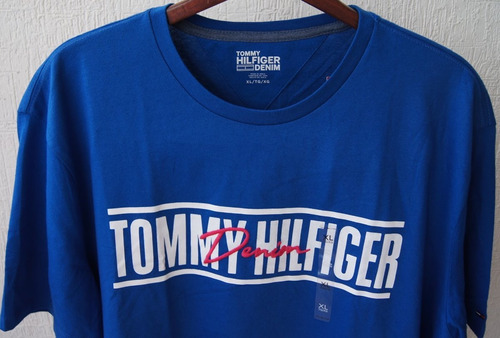 Tommy Hilfiger Playera Talla Color Azul Rey Cuello Redond