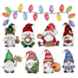 Christmas Reflective Car Magnets Set 30pcs Christmas Gnome W