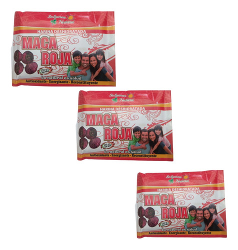 Pack Maca Roja 250g C/u (3 Sobres)