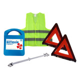 Kit Seguridad Auto Chaleco Baliza Botiquin Cuarta