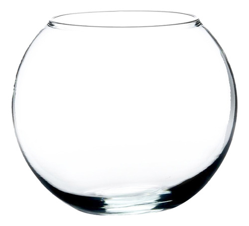 Vaso Decorativo De Vidro Transparente Redondo 17cm Pasabahç