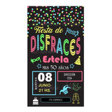 Fiesta De Disfraces Invitación Digital Tarjeta Cumpleaños