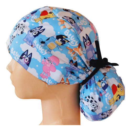 Gorro Quirúrgico Para Cabello Largo Estampado