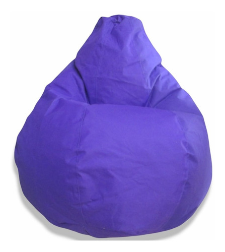 Puff  Pera En Lona Talla M Color Morado