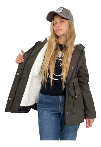 Customs Ba Campera Mujer Parka Corderito Invierno Campera K