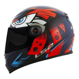 Capacete Para Moto  Integral Ls2  Ff358 Ff358  Orange E Blue Tribal Tamanho P 