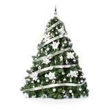 Arbol Navidad Patagonia 2.10mt + Adornos Plata Cybermonday