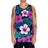 Camiseta Regata Tshirt Estampa Havaina Havai Flores Floral 2