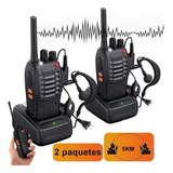 2 Pack Radios Walkie Talkie Recargable, Con Manos Libres