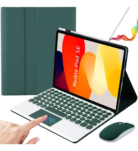 Capa Com Teclado+mouse+caneta Para Xiaomi Redmi Pad Se 11'' 