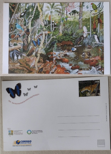 Tarjeta Entero Postal Diversidad Biologica Mariposas Fauna 