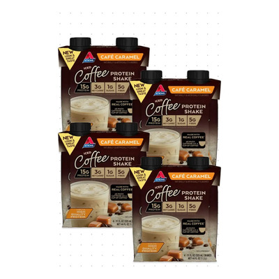 Atkins Gluten Free Proteinrich Shake Café Caramel, Keto 4pk | Envío gratis