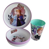 Plato Playo Hondo + Vaso Spiderman Avenger Frozen Bluey Etc