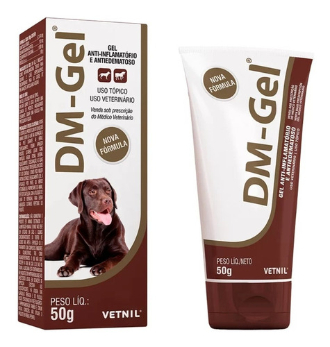 Dm Gel Anti-inflamatório E Antiedematoso Tópico 50g - Vetnil