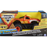 Camión Monster Jam Rc 1:24 El Toro Loco 6060517 Color Verde 