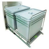 Porta Residuos Doble Extraible Cocina Tacho Basura Fgv 36lt