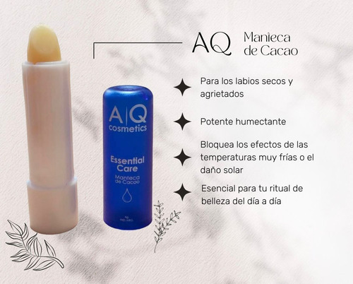 Labial Protector Bálsamo Manteca De Cacao Aq X10 Unidades