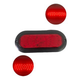 Plafón Rojo Ovalado De 54 Leds Para Camión 12/24v 4 Pzs