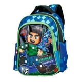 Mochila De Costas Minecraft Infantil Menino Escolar